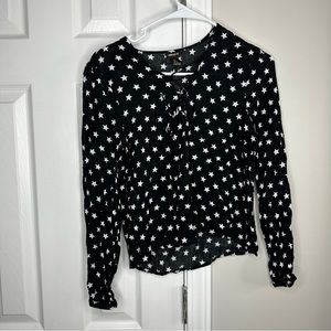 Black and White Star Polka Dot Shirt